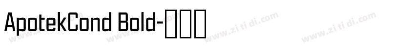ApotekCond Bold字体转换